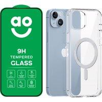 AO Protection Pack and Case Bundle for iPhone 14 - Clear, Glass