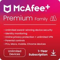 McAfee Premium - Family Digital Download for Unlimited Devices, 1 Year Subscription, White