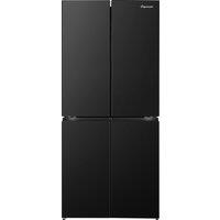 Fridgemaster American Cross Door MQ79395EB Total No Frost American Fridge Freezer - Black - E Rated, Black