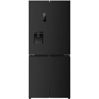 Fridgemaster MQ79460DB Total No Frost American Fridge Freezer - Black - D Rated, Black