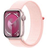 Apple Watch Series 9, 41mm, Pink Aluminium Case, GPS [2023] - Light Pink Sport Loop, Pink