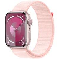 Apple Watch Series 9, 45mm, Pink Aluminium Case, GPS [2023] - Light Pink Sport Loop, Pink