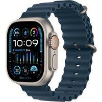 Apple Watch Ultra 2, 49mm, Titanium Case, GPS + Cellular [2023] - Blue Ocean Band, Blue