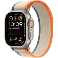 Apple Watch Ultra 2, 49mm, Titanium Case, GPS + Cellular [2023] - Orange/Beige Trail Loop - S/M, Ora