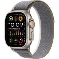 Apple Watch Ultra 2, 49mm, Titanium Case, GPS + Cellular [2023] - Green/Grey Trail Loop - M/L, Green