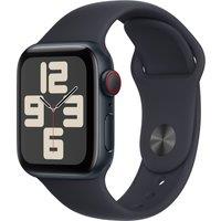 Apple Watch SE, 40mm, Midnight Aluminium Case, GPS + Cellular [2023] - Midnight Sport Band - S/M, Mi