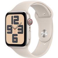 Apple Watch SE, 44mm, Aluminium Case, GPS + Cellular [2023] - Starlight Sport Band M/L, White
