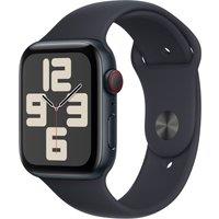 Apple Watch SE, 44mm, Midnight Aluminium Case, GPS + Cellular [2023] - Midnight Sport Band M/L, Blac