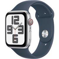 Apple Watch SE, 44mm, Aluminium Case, GPS + Cellular [2023] - Storm Blue Sport Band - S/M, Blue