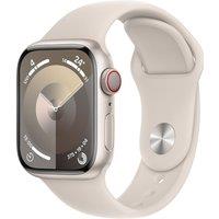 Apple Watch Series 9, 41mm, Starlight Aluminium Case, GPS + Cellular [2023] - Starlight Sport Band S