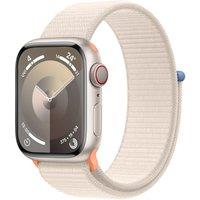 Apple Watch Series 9, 41mm, Starlight Aluminium Case, GPS + Cellular [2023] - Starlight Sport Loop, 