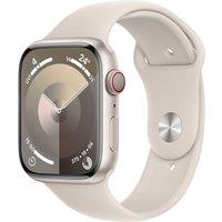 Apple Watch Series 9, 45mm, Starlight Aluminium Case, GPS + Cellular [2023] - Starlight Sport Band S