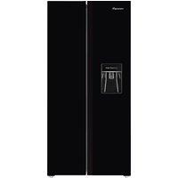 Fridgemaster MS83430DEB Non-Plumbed Total No Frost American Fridge Freezer - Black - E Rated, Black