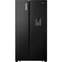 Fridgemaster MS91520DEB Non-Plumbed Total No Frost American Fridge Freezer - Black - E Rated, Black
