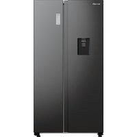 Fridgemaster MS91547BFE Non-Plumbed Total No Frost American Fridge Freezer - Black - E Rated, Black