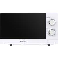 Electra MWSM20LW 20 Litre 26cm High, Freestanding Small Standard Microwave Oven - White, White