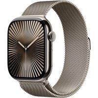 Apple Watch Series 10, 46mm, Natural Aluminium Case, GPS + Cellular [2024] - Natural Milanese Loop - M/L, Silver