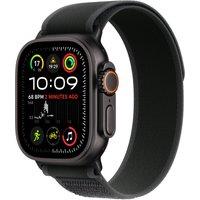 Apple Watch Ultra 2, 49mm, Black Titanium Case, GPS + Cellular [2024] - Black Trail Loop - S/M, Black