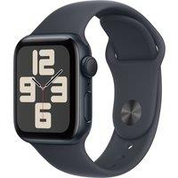 Apple Watch SE (2nd Gen), 40mm, Midnight Aluminium Case, GPS [2024] - Midnight Sport Band - S/M, Black