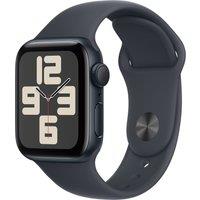 Apple Watch SE (2nd Gen), 40mm, Midnight Aluminium Case, GPS [2024] - Midnight Sport Band - M/L, Black