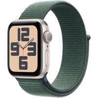 Apple Watch SE (2nd Gen), 40mm, Starlight Aluminium Case, GPS [2024] - Lake Green Sport Loop, Green