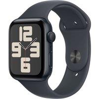 Apple Watch SE (2nd Gen), 44mm, Midnight Aluminium Case, GPS [2024] - Midnight Sport Band - S/M, Black