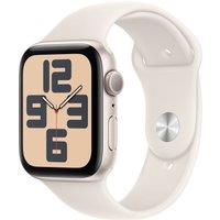 Apple Watch SE (2nd Gen), 44mm, Starlight Aluminium Case, GPS [2024] - Starlight Sport Band S/M, White