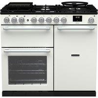Rangemaster Nexus NEX100DFPWHT/CM1 100cm wide Dual Fuel Range Cooker with Gas Hob - White - A Rated, White