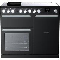 Rangemaster Nexus NEX100EIPGBL/CM1 100cm wide Electric Range Cooker with Induction Hob - Black - A Rated, Black