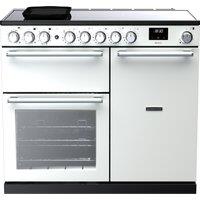 Rangemaster Nexus NEX100EIPWHT/CM1 100cm wide Electric Range Cooker with Induction Hob - White - A Rated, White
