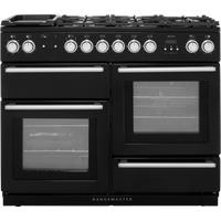 Rangemaster Nexus NEX110DFFBL/C 110cm Dual Fuel Range Cooker - Black - A/A Rated, Black