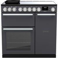 Rangemaster Nexus 90 Induction NEX90EIPSLT/CM1 90cm wide Electric Range Cooker with Induction Hob - Slate - A Rated, Graphite