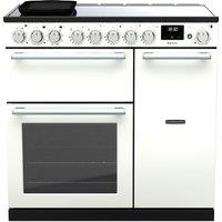 Rangemaster Nexus 90 Induction NEX90EIPWHT/CM1 90cm wide Electric Range Cooker with Induction Hob - White - A Rated, White