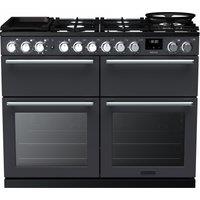Rangemaster Nexus BC NEXB110DFPSLT/CM1 110cm wide Dual Fuel Range Cooker with Gas Hob - Slate - A Rated, Graphite