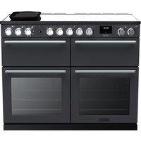 Rangemaster Nexus NEXB110EIPSLT/CM1 110cm wide Electric Range Cooker with Induction Hob - Slate - A Rated, Graphite