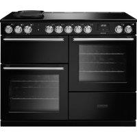 Rangemaster Nexus NEXO110EIPCBL/CM1 110cm wide Electric Range Cooker with Induction Hob - Charcoal Black - A Rated, Black