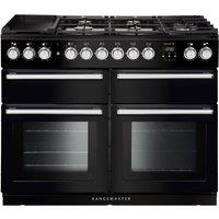 Rangemaster Nexus SE NEXSE110DFFBL/C 110cm Dual Fuel Range Cooker - Black / Chrome - A/A Rated, Black