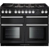 Rangemaster Nexus SE NEXSE110DFFCB/C 110cm Dual Fuel Range Cooker with Gas Hob - Charcoal Black - A/A/A Rated, Black