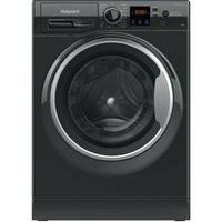 Hotpoint Anti-Stain NSWM 1046 BS UK 10kg Washing Machine with 1400 rpm - Black - A Rated, Black