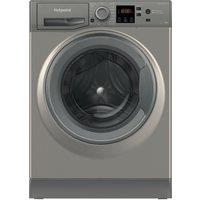 Hotpoint Anti-Stain NSWM 1046 GG UK 10kg Washing Machine with 1400 rpm - Graphite - A Rated, Silver