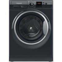 Hotpoint Anti-Stain NSWM 7469 BS UK 7kg Washing Machine with 1400 rpm - Black - A Rated, Black