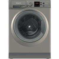 Hotpoint Anti-Stain NSWM 846 GG UK 8kg Washing Machine with 1400 rpm - Graphite - A Rated, Silver