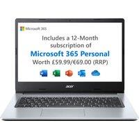 Acer Aspire 1 A114-33 14" Laptop - Intel Celeron N, 64GB eMMC, 4 GB RAM - Silver, Silver