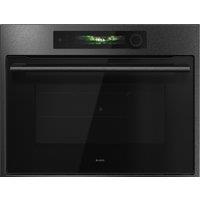 ASKO CelsiusCooking OCM64BSH Wifi Connected Built In Compact Electric Single Oven with Microwave Function - Black Steel, Black