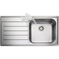Rangemaster Oakland 1 Bowl Inset Kitchen Sink - Stainless Steel, Stainless Steel
