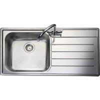 Rangemaster Oakland 1 Bowl Inset Kitchen Sink - Stainless Steel, Stainless Steel