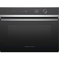 Fisher & Paykel Series 7 Contemporary OM60NDLX1 49 Litre 46cm High, Built In Combination Microwave Oven - Black, Black