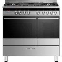 Fisher & Paykel Designer OR90L7DBGFX1 90cm Dual Fuel Range Cooker - Stainless Steel - B/B Rated, Stainless Steel