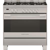 Fisher & Paykel Contemporary OR90SDG4X1 90cm Dual Fuel Range Cooker with Gas Hob - Stainless Steel - A Rated, Stainless Steel