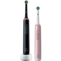 Oral-B Pro 3 3900 Electric Toothbrush 2 Pack - Black / Pink, Black